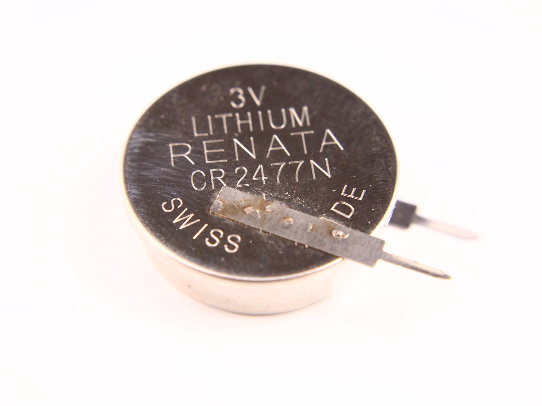 Button Lithium Battery With Pins Vertical CR2477N 3.0V Renata