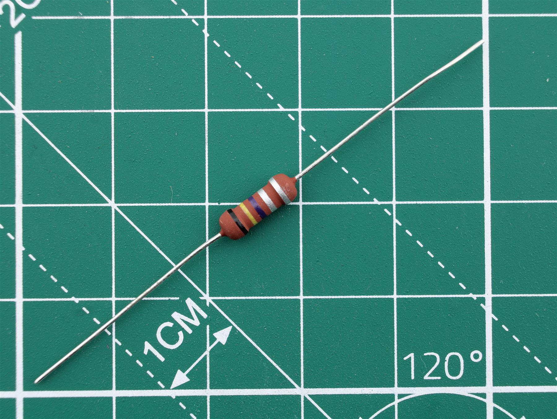 Fuse resistor 0.47R 1W 10% Ø3.5x10m