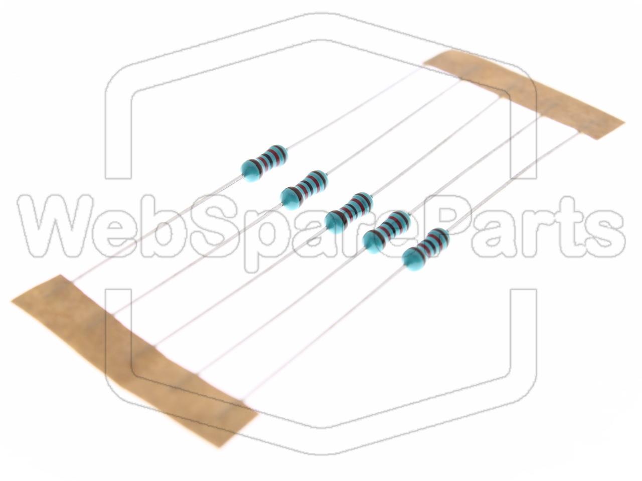 5x Metallic Film Resistance 12kR 0.6W ±1% Ø2.5x6.8