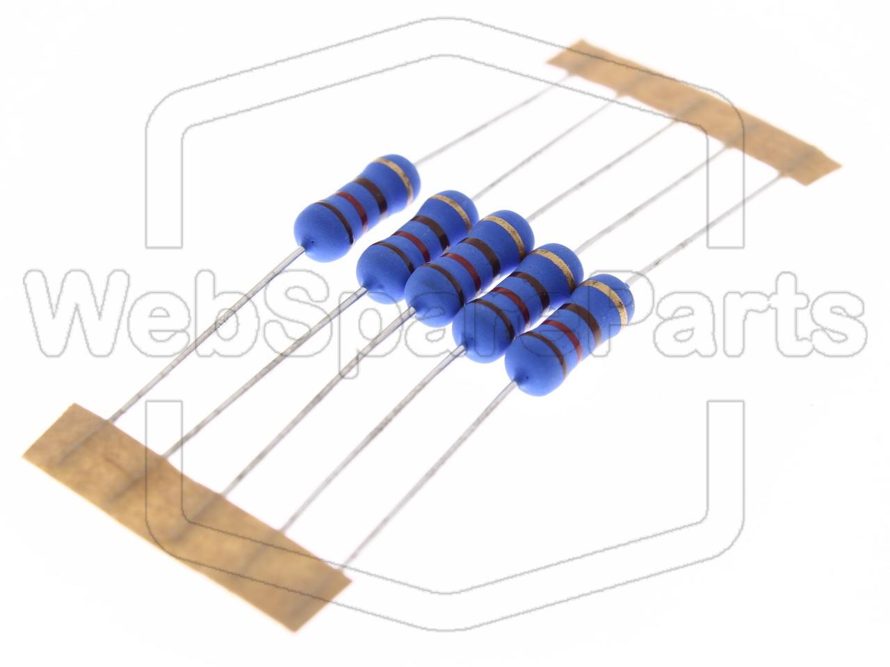 5x Metallic Film Resistance 120R 2W ±5% Ø5x12