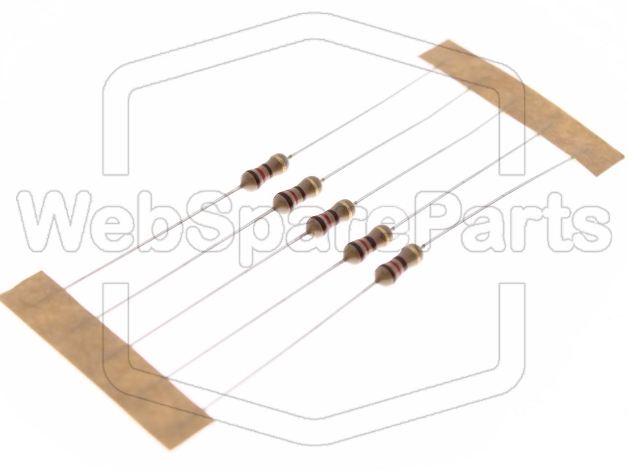 5x Carbon Film Resistance 120R 0.25W ±5% Ø2.5x6.8