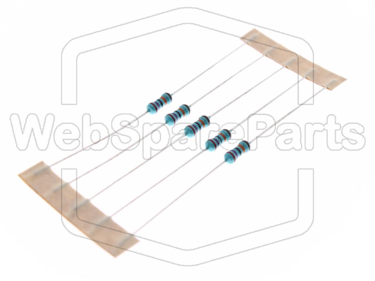 5x Metallic Film Resistance 270kR 0.6W ±1% Ø2.5x6.8