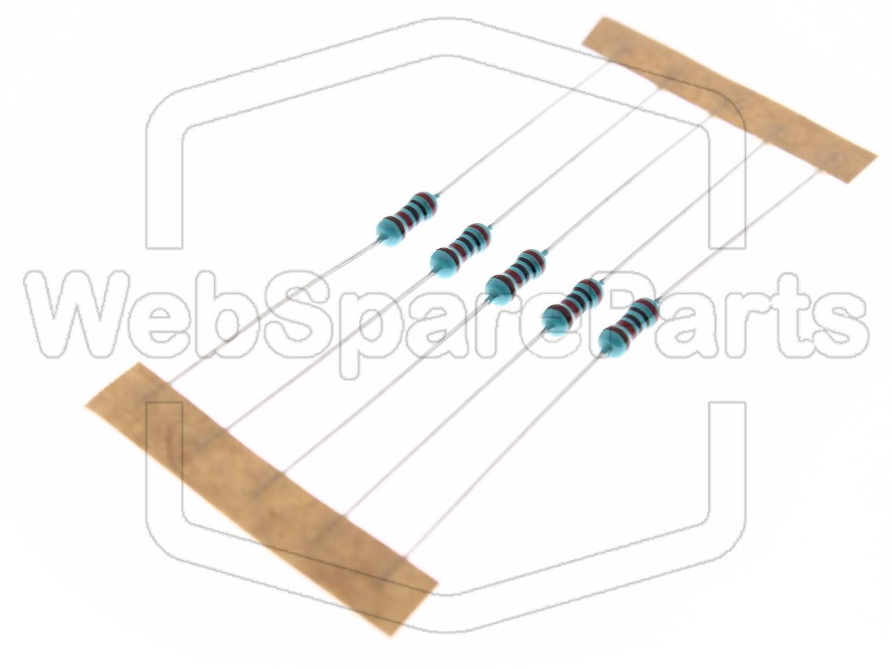 5x Metallic Film Resistance 20kR 0.6W ±1% Ø2.5x6.8