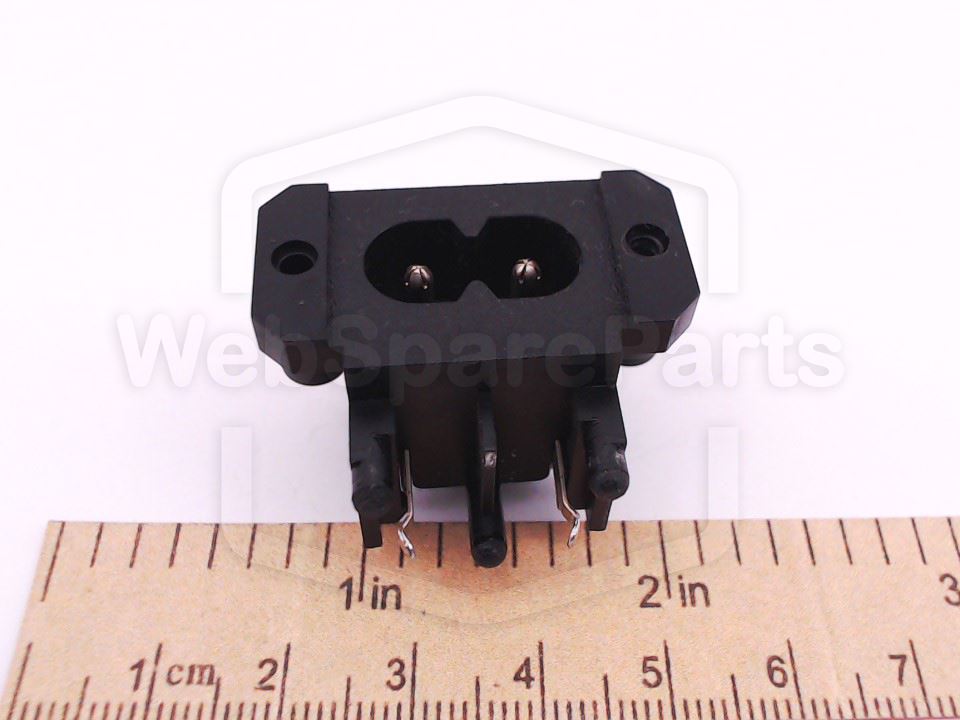 PCB-Mount IEC C8 AC Mains Input Connector for Technics RS-232
