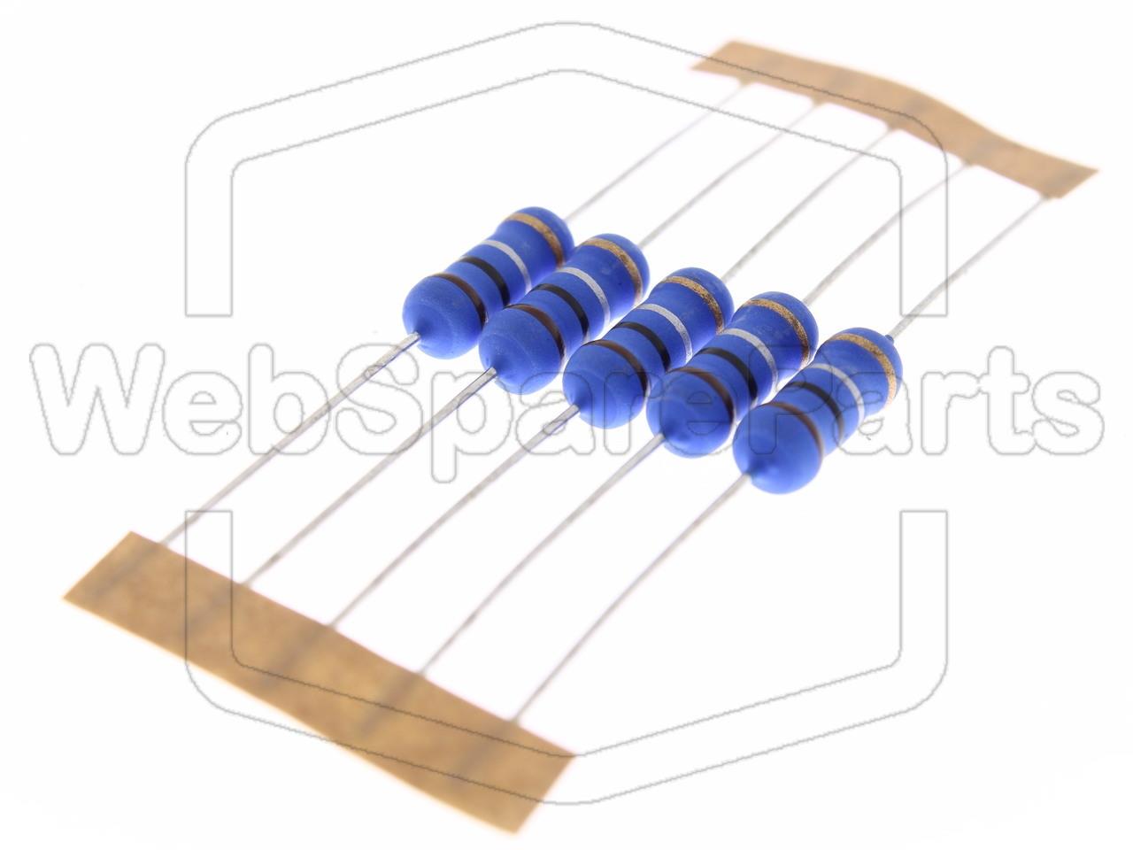 5x Metallic Film Resistance 0.1R 2W ±5% Ø5x12