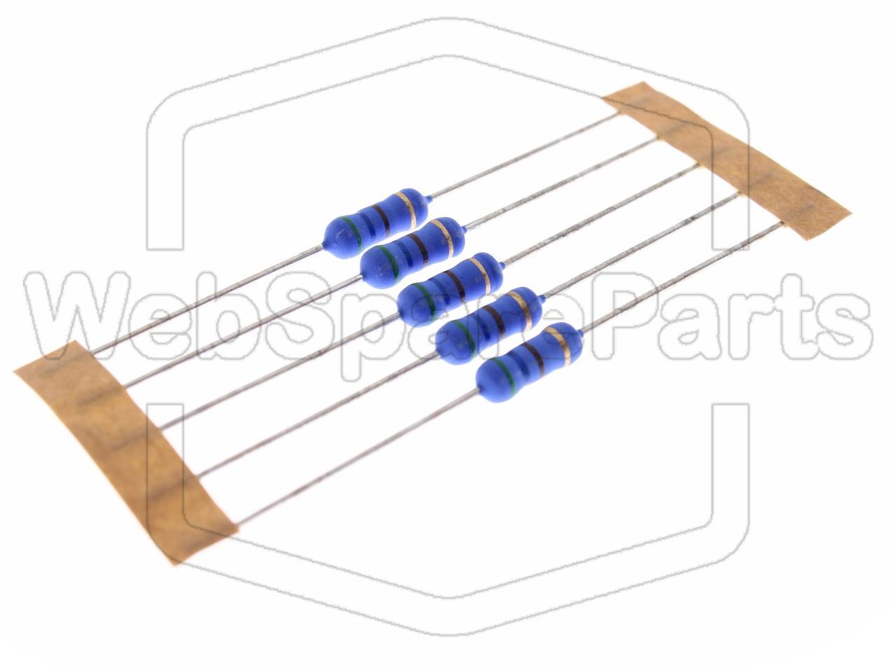 5x Metallic Film Resistance 560R 1W ±5% Ø4x10