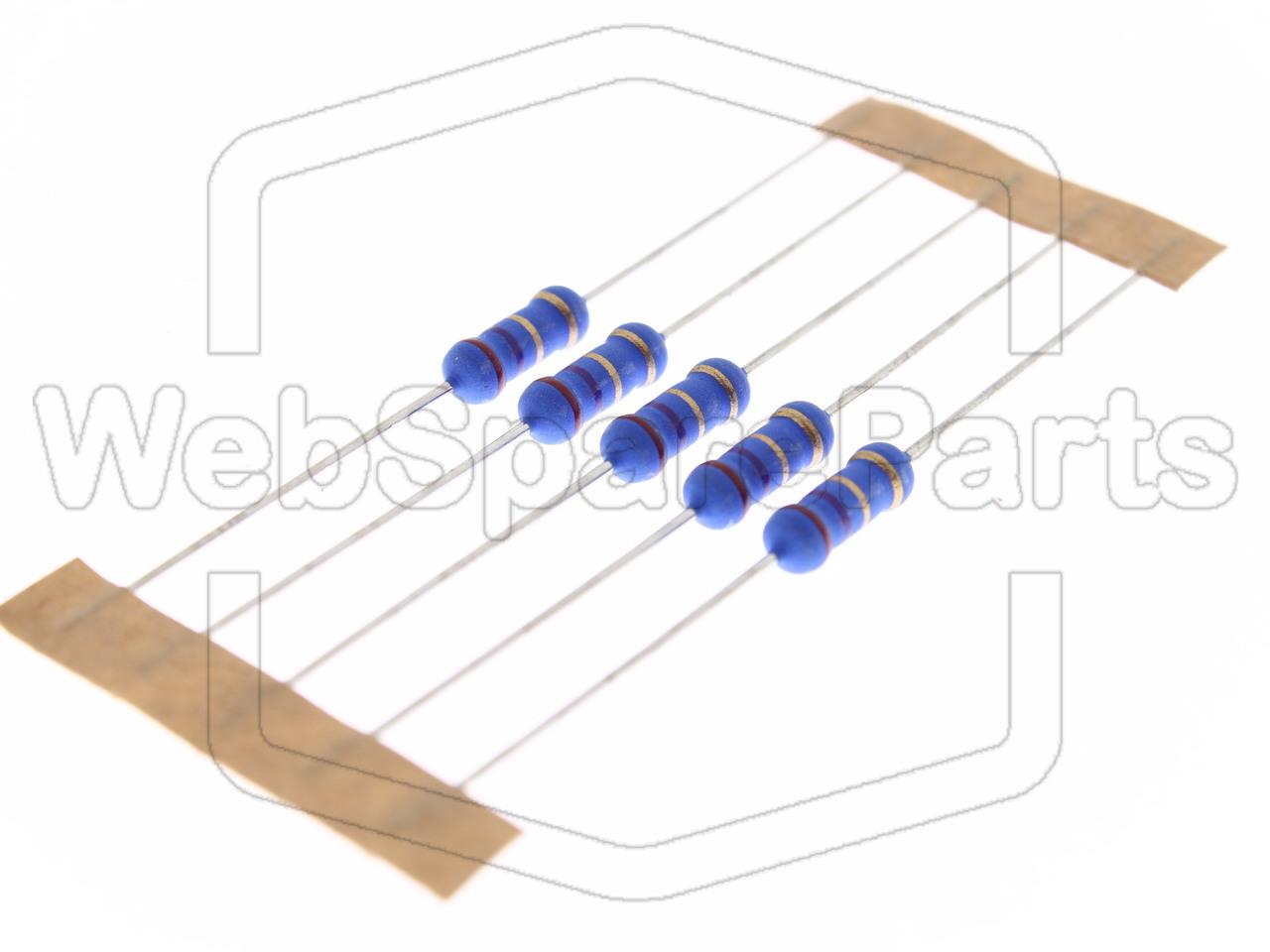 5x Metallic Film Resistance 2.7R 1W ±5% Ø4x10