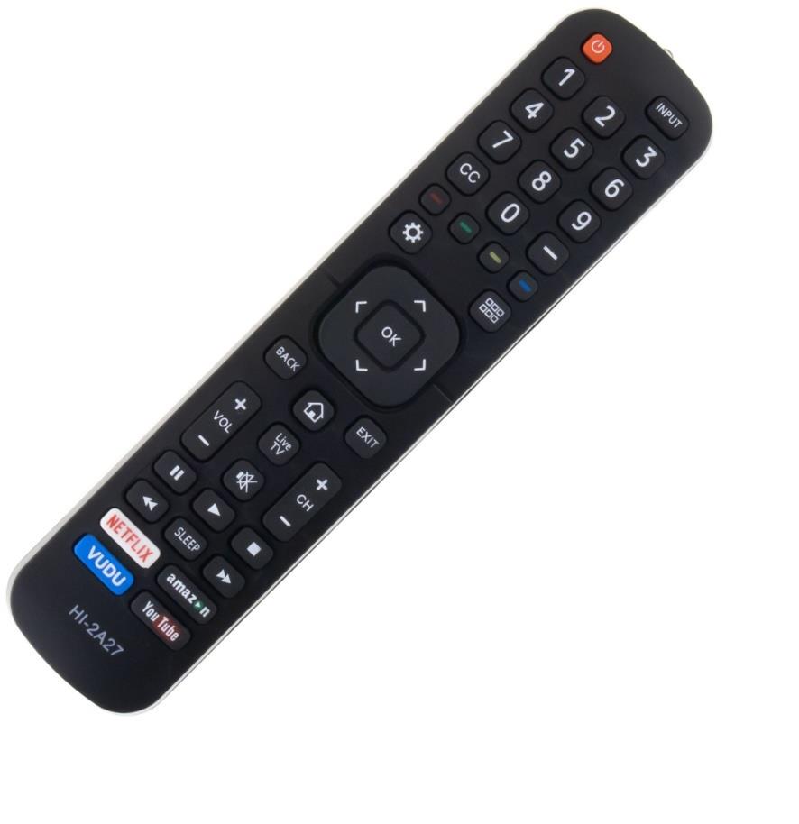 Replacement TV Remote Control for Hisense EN-2A27 EN2A27 55H6B