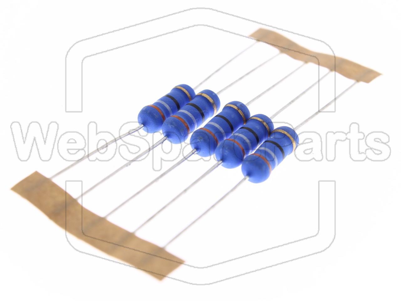 5x Metallic Film Resistance 39R 2W ±5% Ø5x12