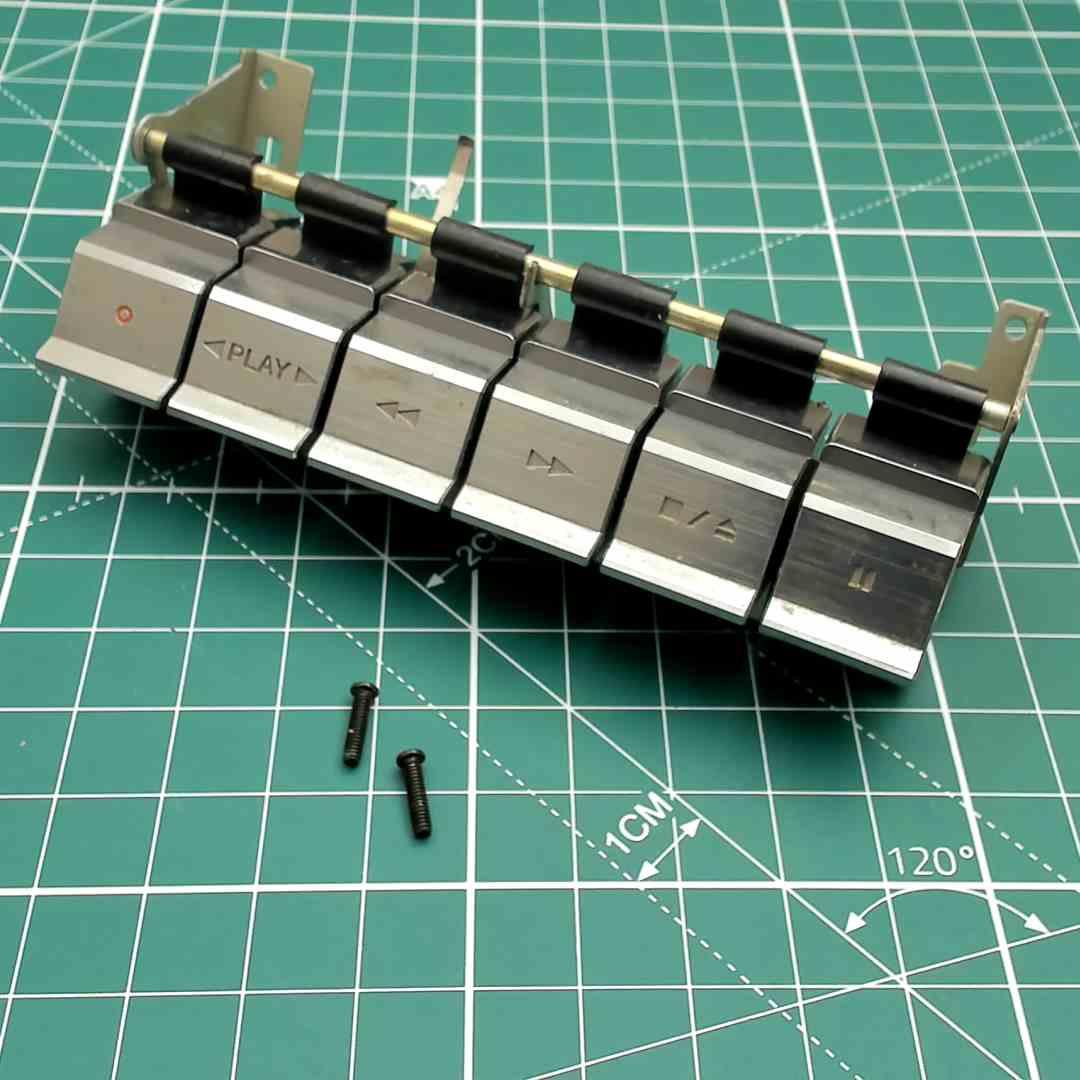 Replacement 6-Key Cassette Deck Keyboard for Boombox, Pioneer XR-PC240C