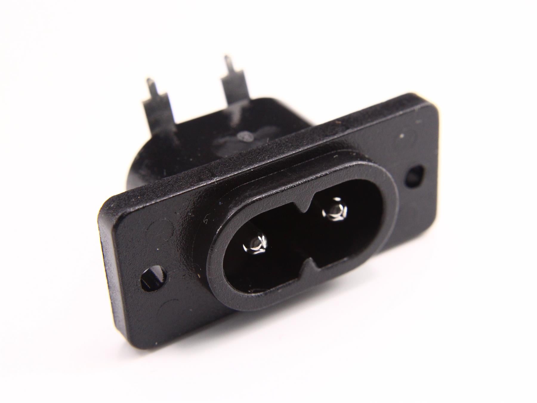 IEC C8 Male Panel Mount Connector 230VAC 2.5A