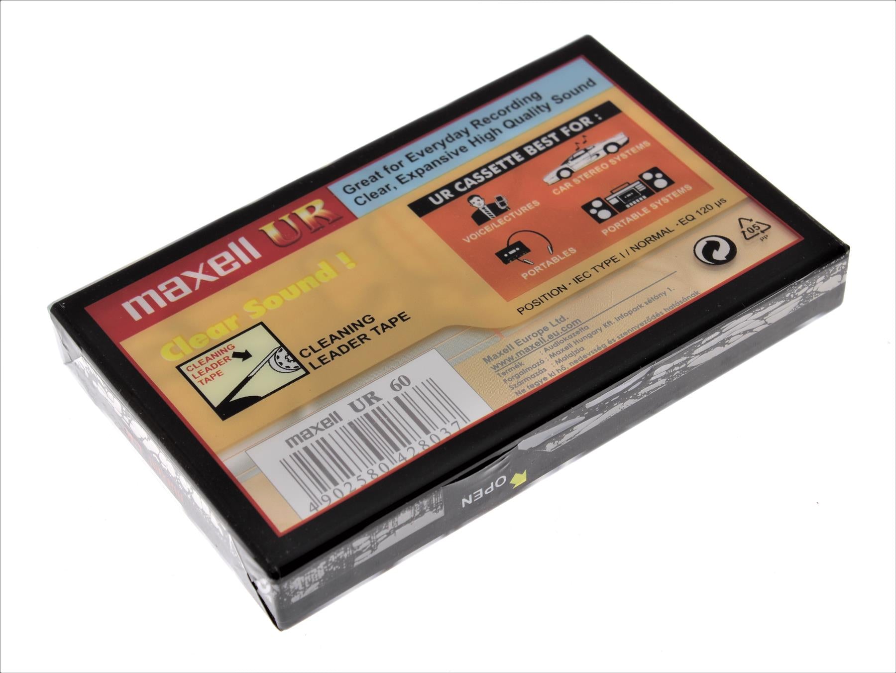 Blank Audio Media Recording Cassette Maxell UR60