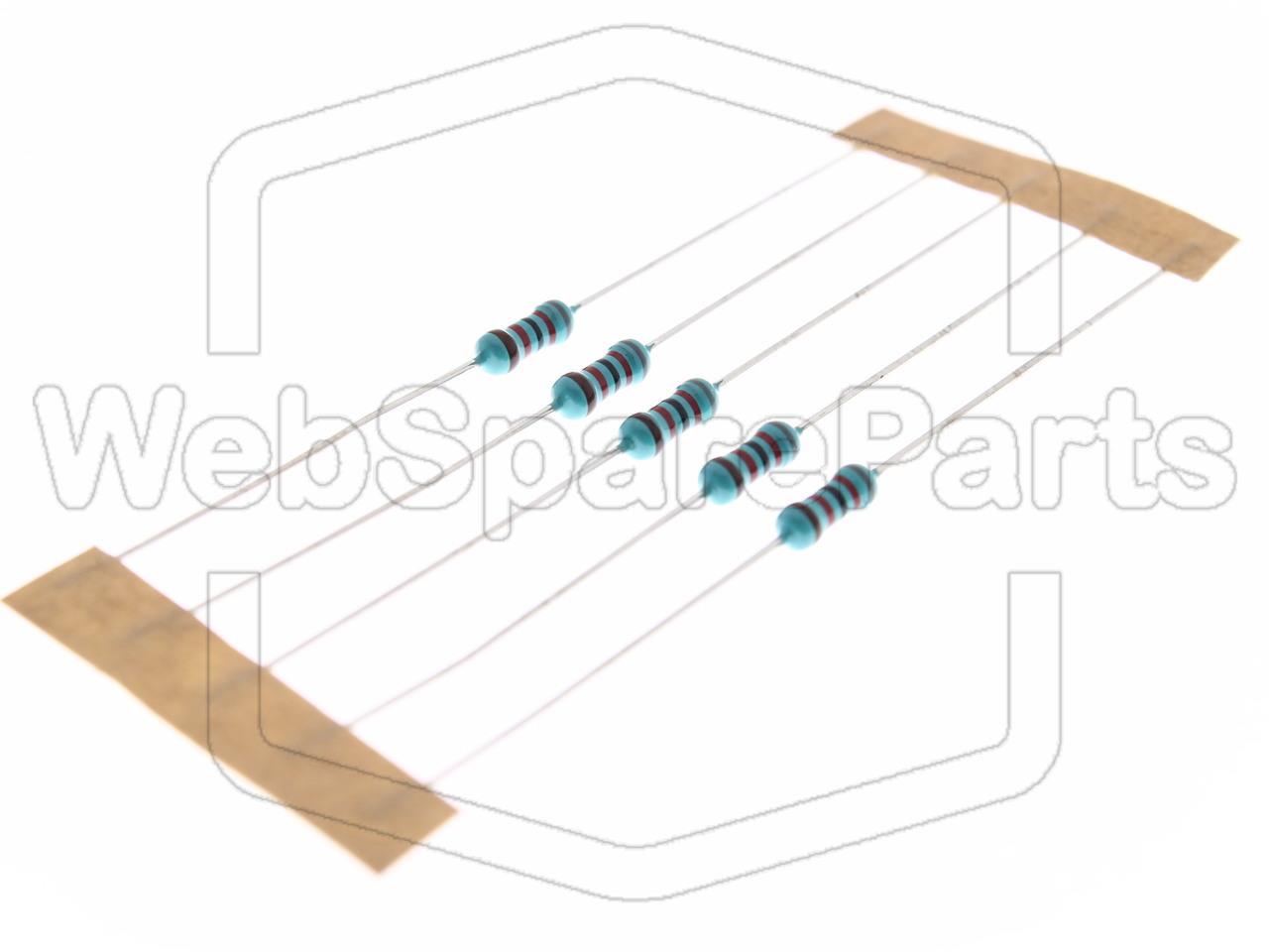 5x Metallic Film Resistance 82kR 0.6W ±1% Ø2.5x6.8