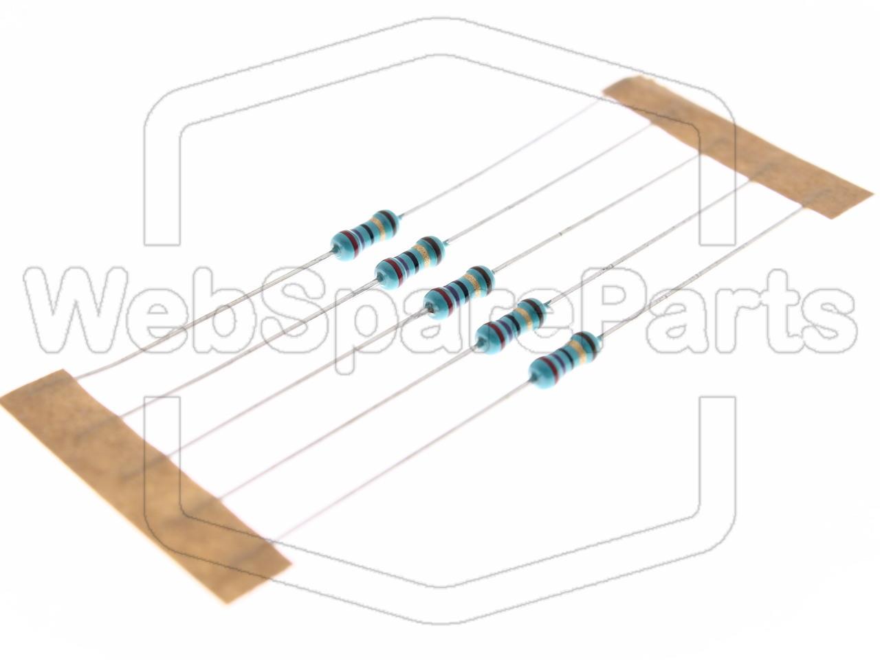 5x Metallic Film Resistance 27R 0.6W ±1% Ø2.5x6.8
