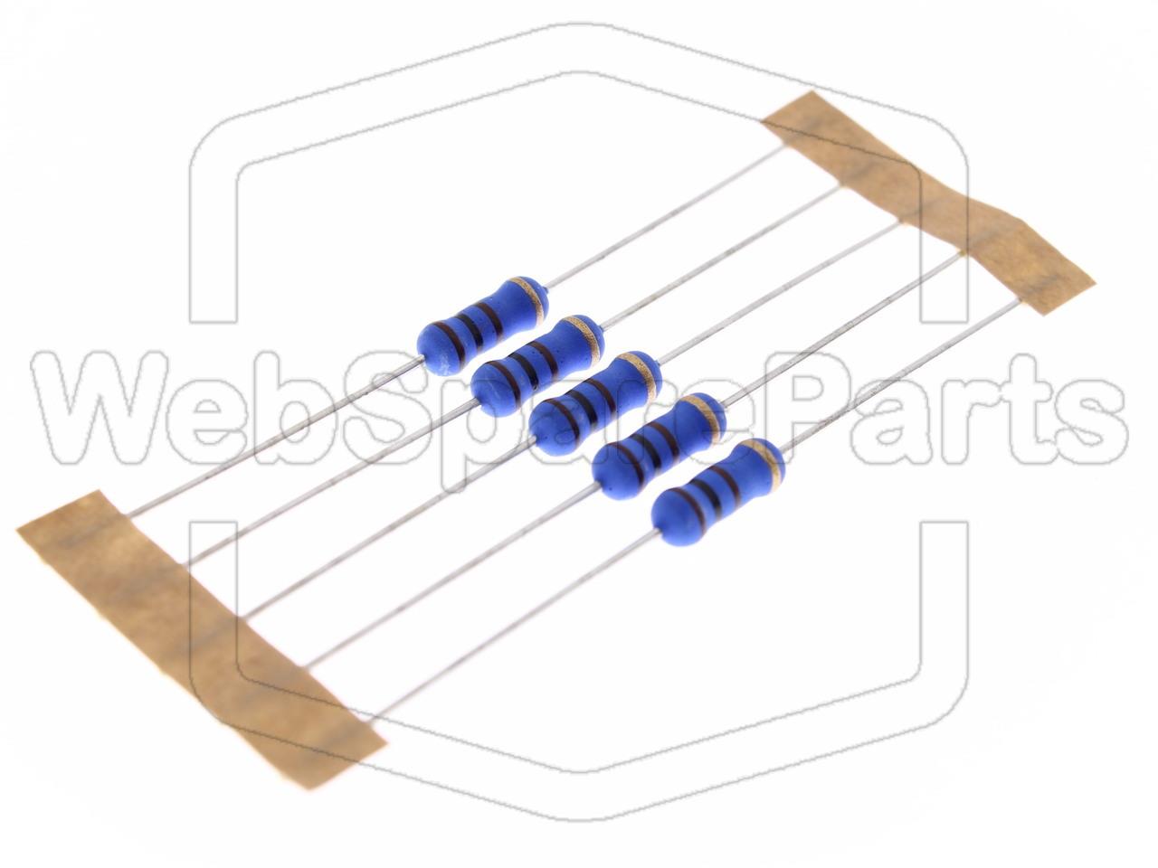 5x Metallic Film Resistance 100R 1W ±5% Ø4x10