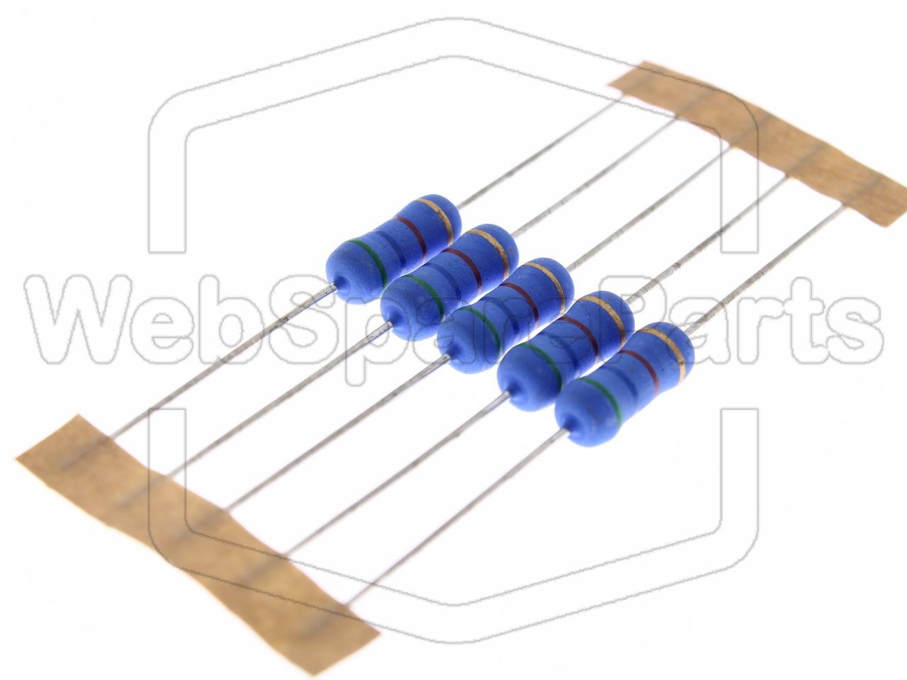 5x Metallic Film Resistance 5.6kR 2W ±5% Ø5x12