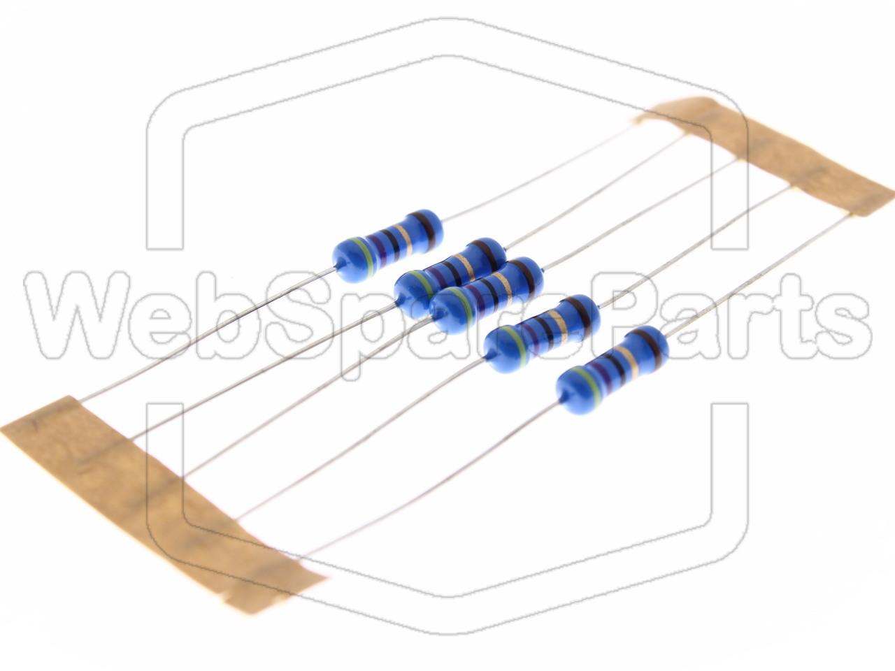 5x Metallic Film Resistance 47R 1W ±1% Ø3,5x10
