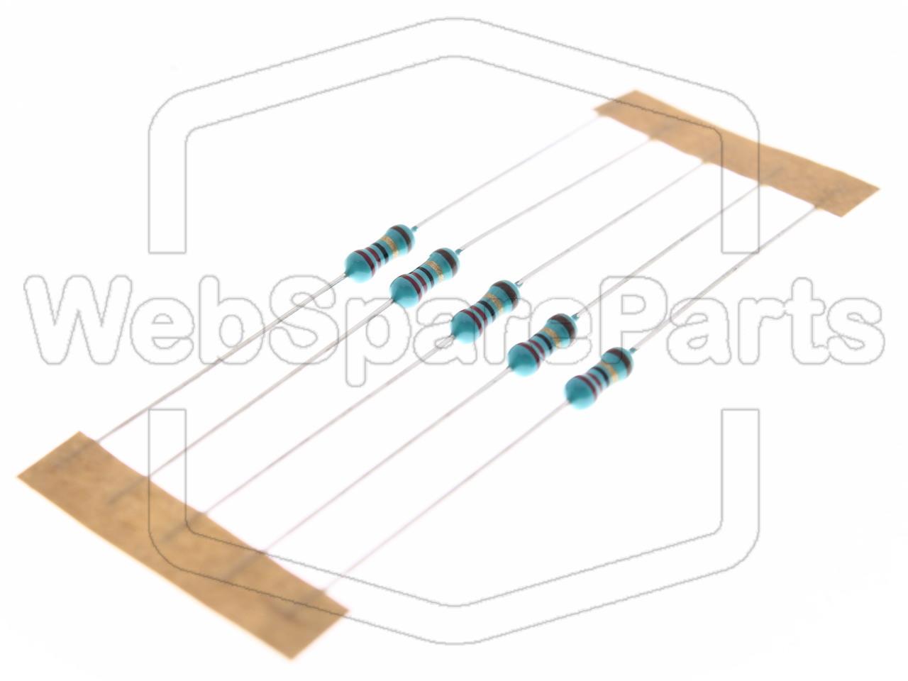 5x Metallic Film Resistance 22R 0.6W ±1% Ø2.5x6.8