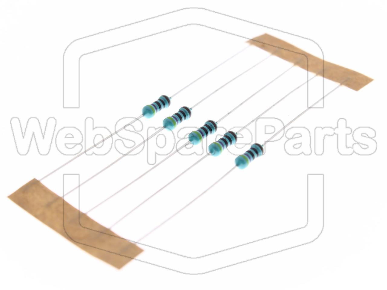 5x Metallic Film Resistance 470R 0.6W ±1% Ø2.5x6.8