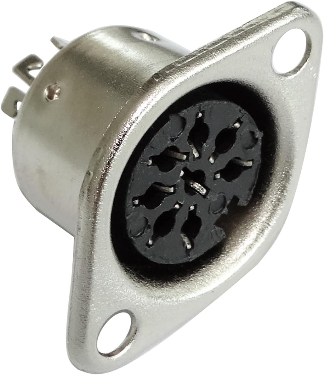 8-Pin DIN Female Panel Mount Connector