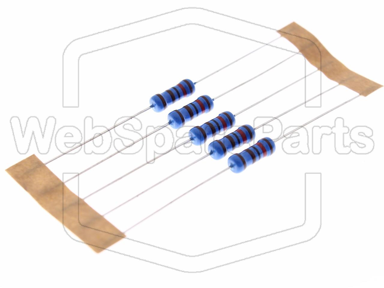 5x Coiled Wire Resistance 1.2kR 1W 1% Ø3,5x10m
