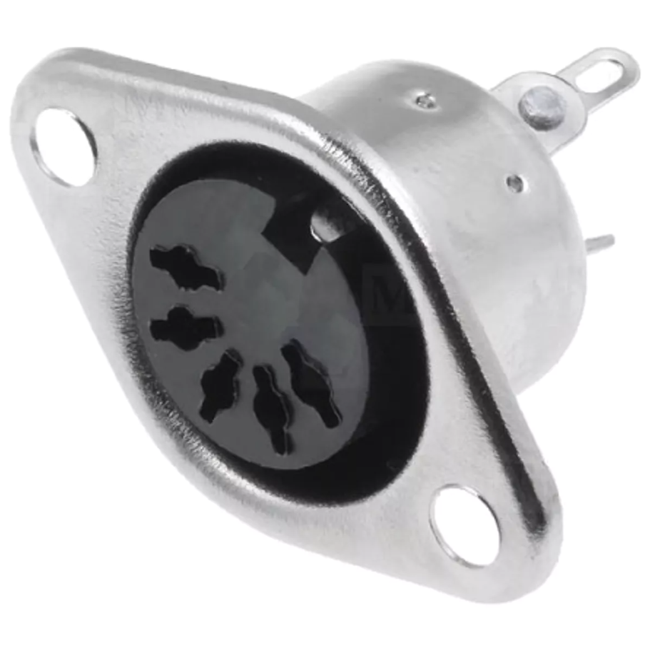 DIN 5 Pin 180° Female Panel Mount Connecto