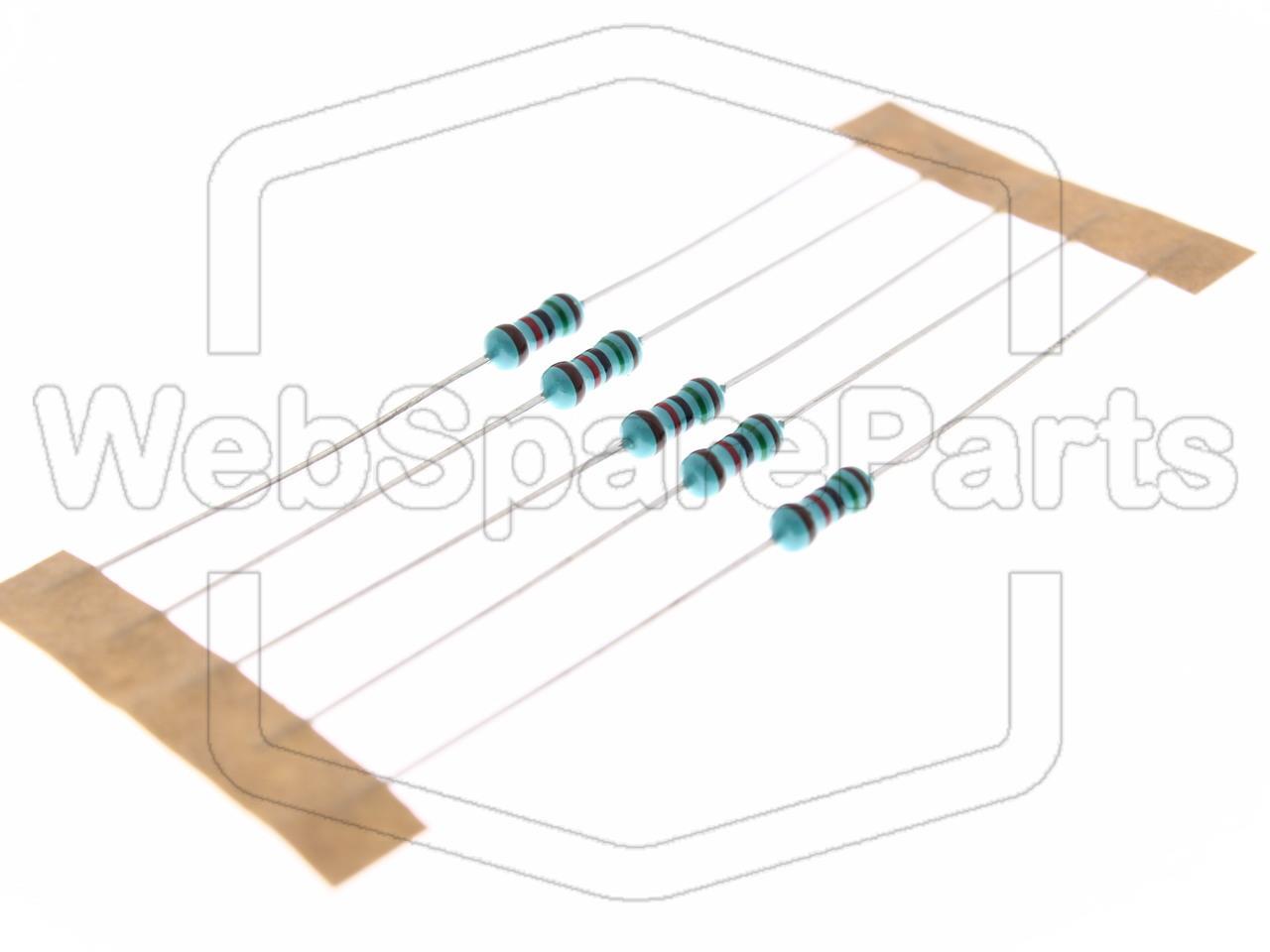 5x Metallic Film Resistance 15kR 0.6W ±1% Ø2.5x6.8
