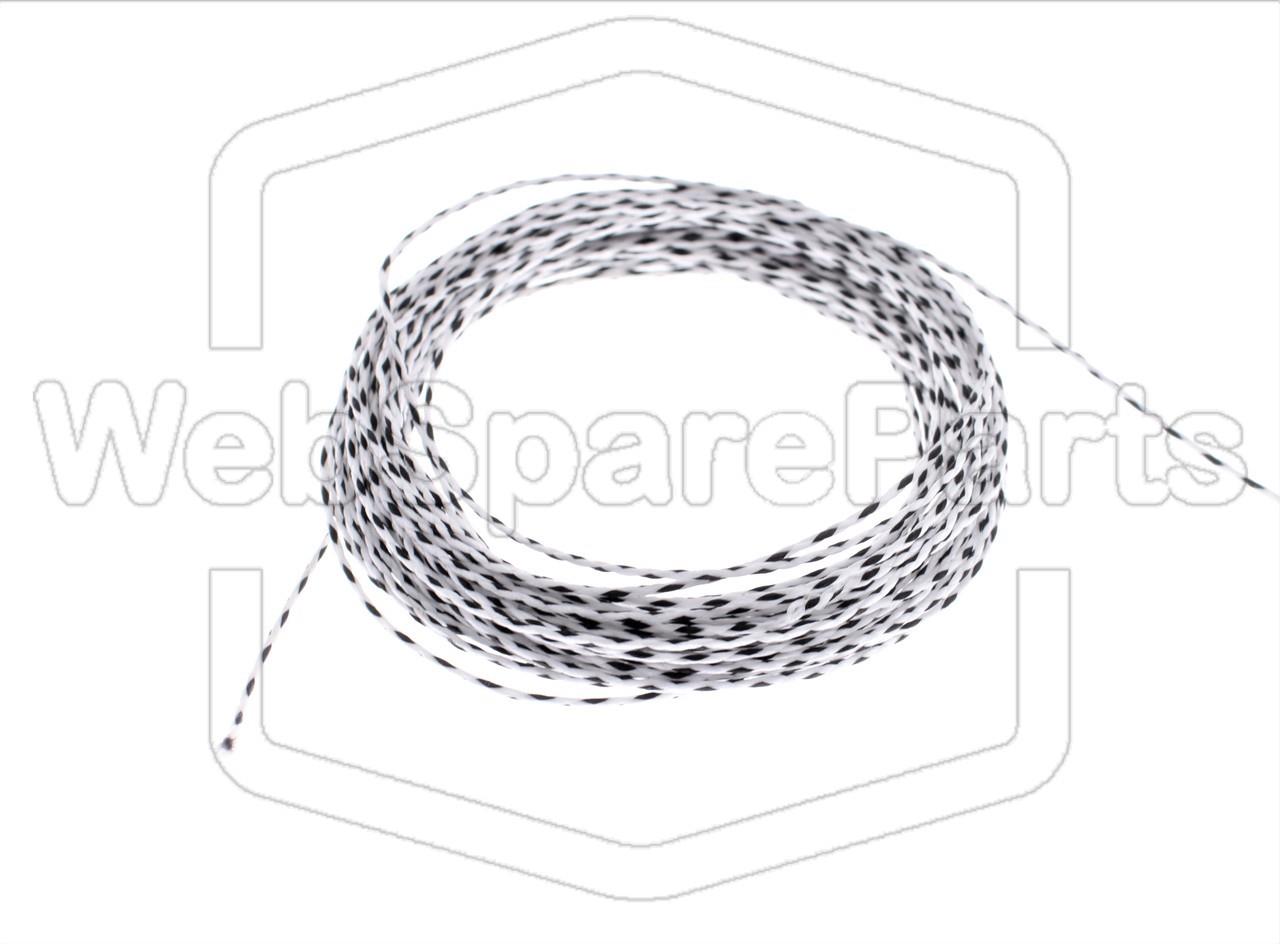 Dial Cord for Vintage Radios Black/White 3 meters