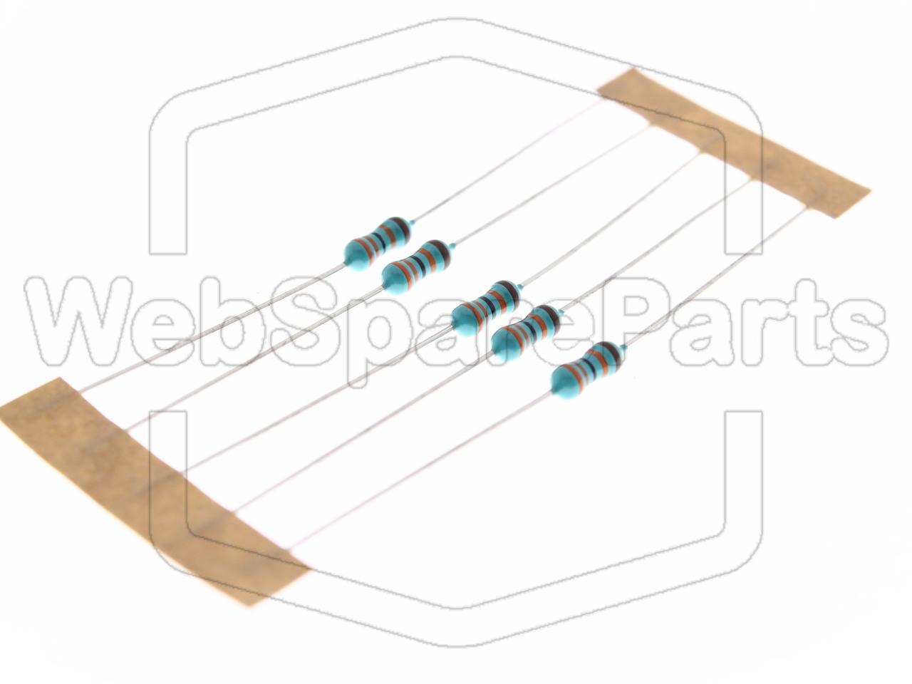 5x Metallic Film Resistance 330kR 0.6W ±1% Ø2.5x6.8