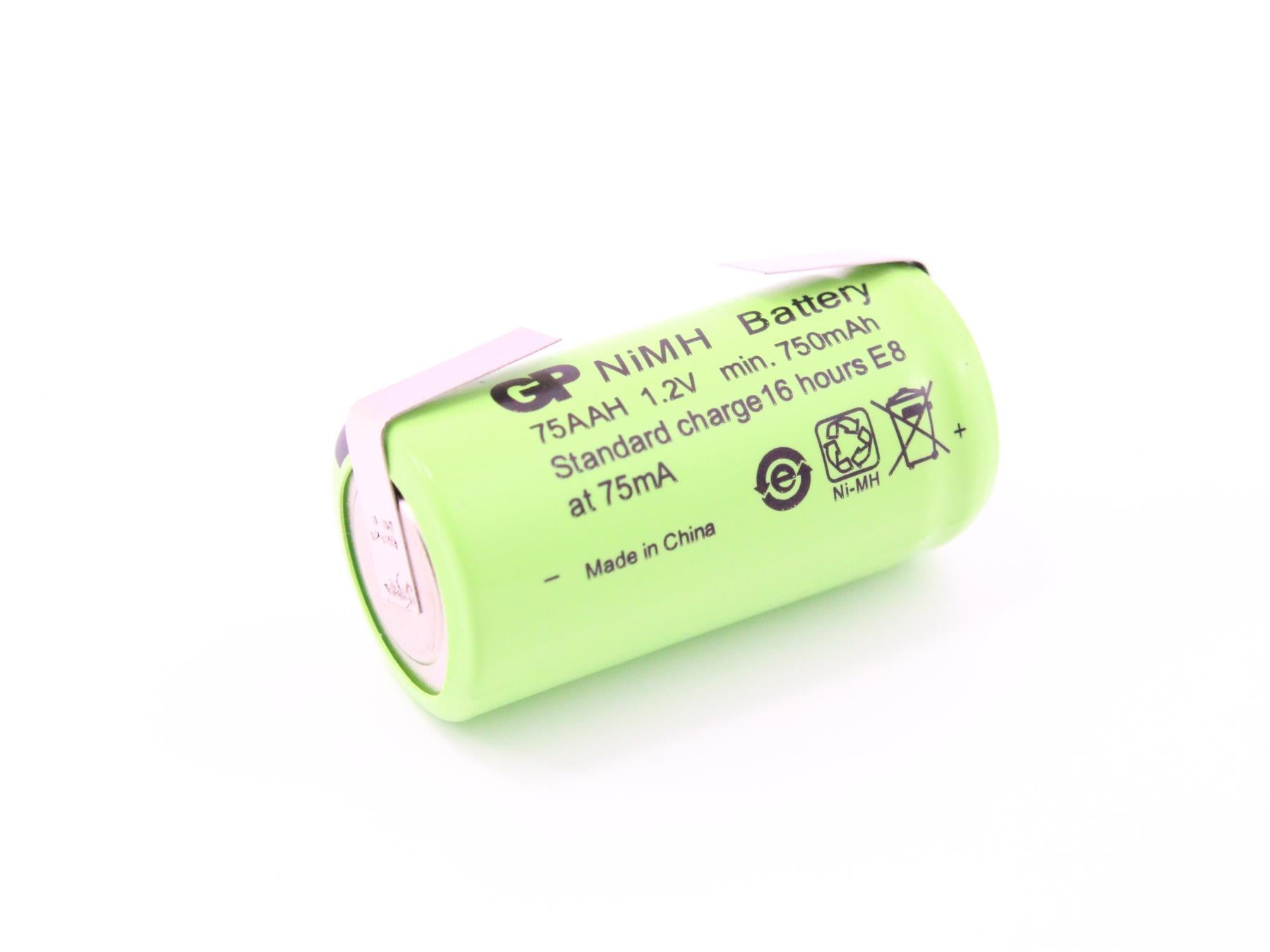 Ni-MH Battery With Pins 75AAH GP 1.2V 750mAh