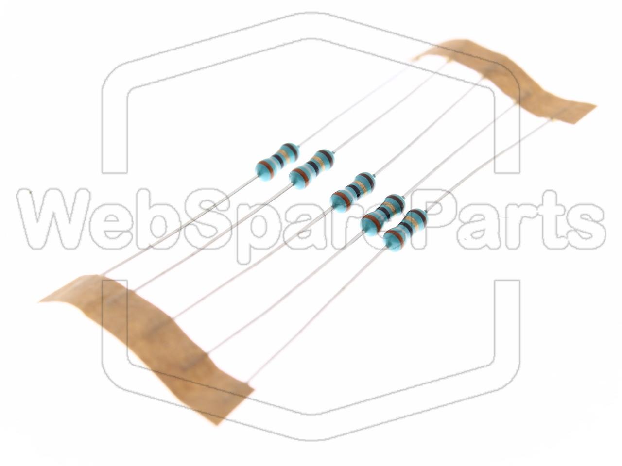 5x Metallic Film Resistance 39R 0.6W ±1% Ø2.5x6.8