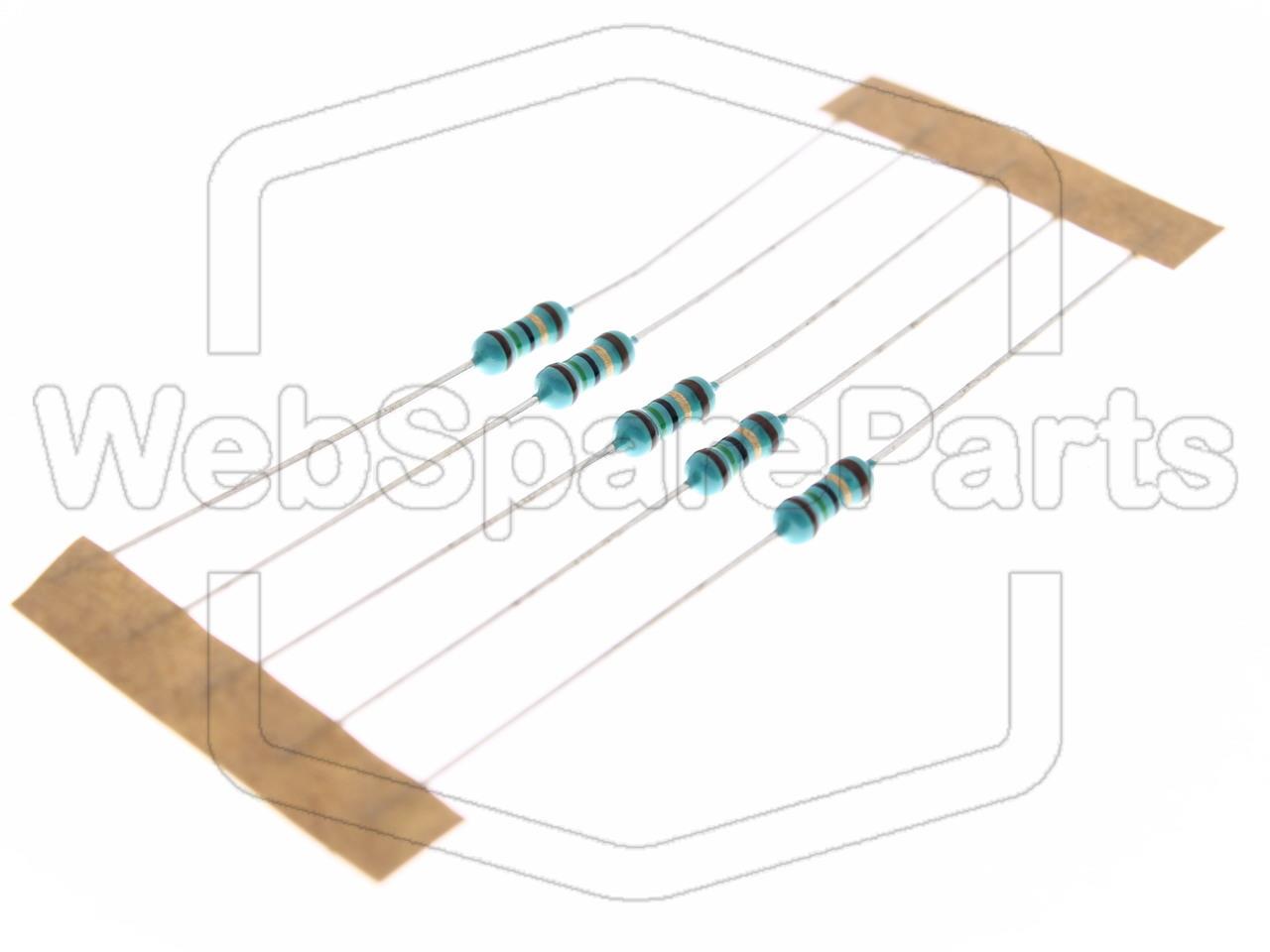 5x Metallic Film Resistance 15R 0.6W ±1% Ø2.5x6.8