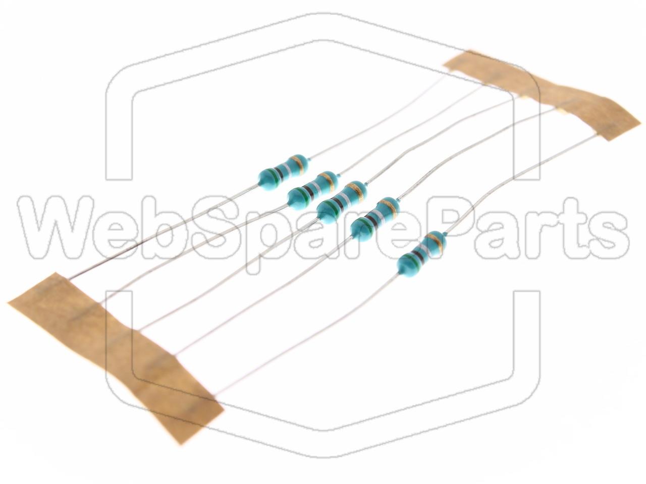 5x Metallic Film Resistance 0.51R 0.6W ±5% Ø2.5x6.8