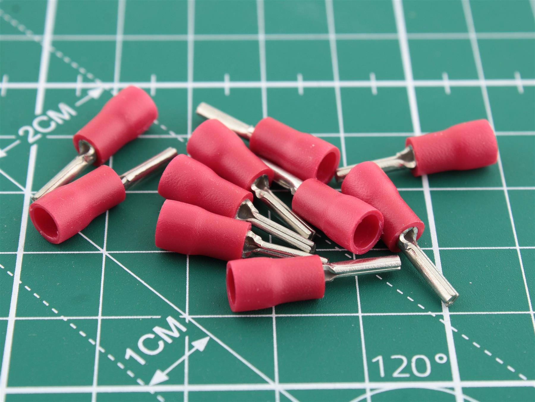 Male Pin Terminal Red Insulated (0.5–1.5 mm²) Ø1.9/20 mm Pack of 10