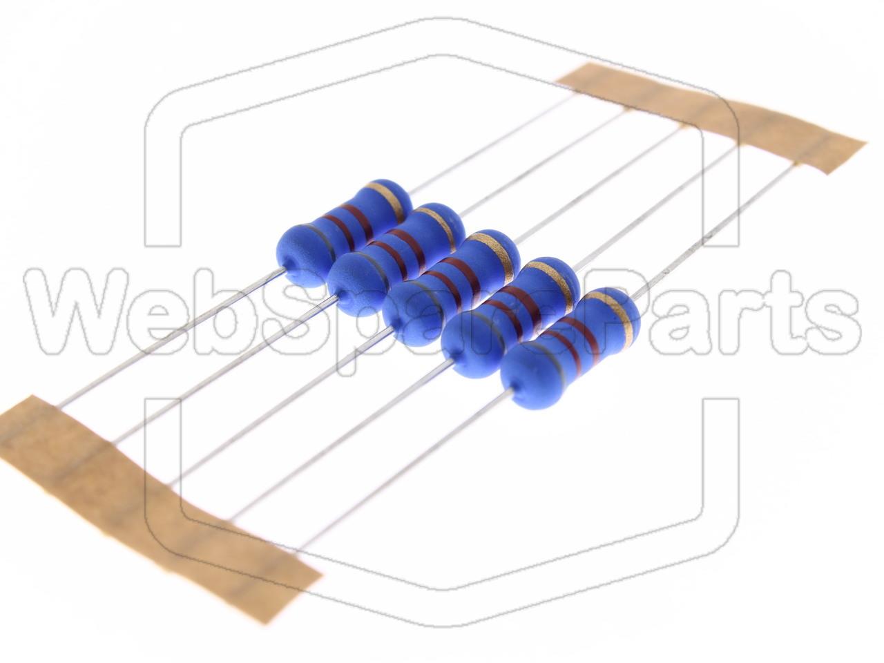 5x Metallic Film Resistance 8.2kR 2W ±5% Ø5x12