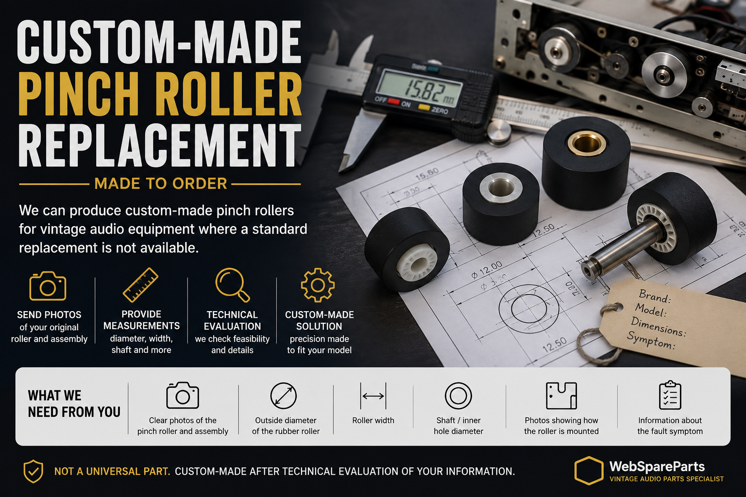 Custom-Made Pinch Roller Replacement