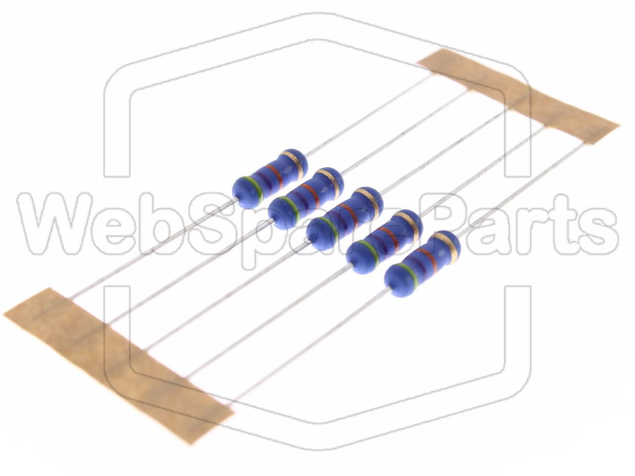 5x Metallic Film Resistance 47kR 1W ±5% Ø4x10