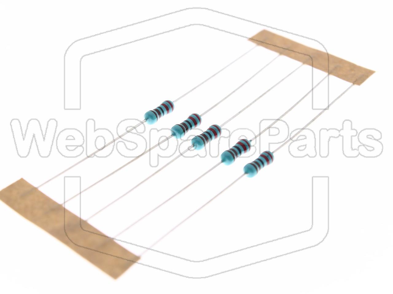 5x Metallic Film Resistance 2.2kR 0.6W ±1% Ø2.5x6.8
