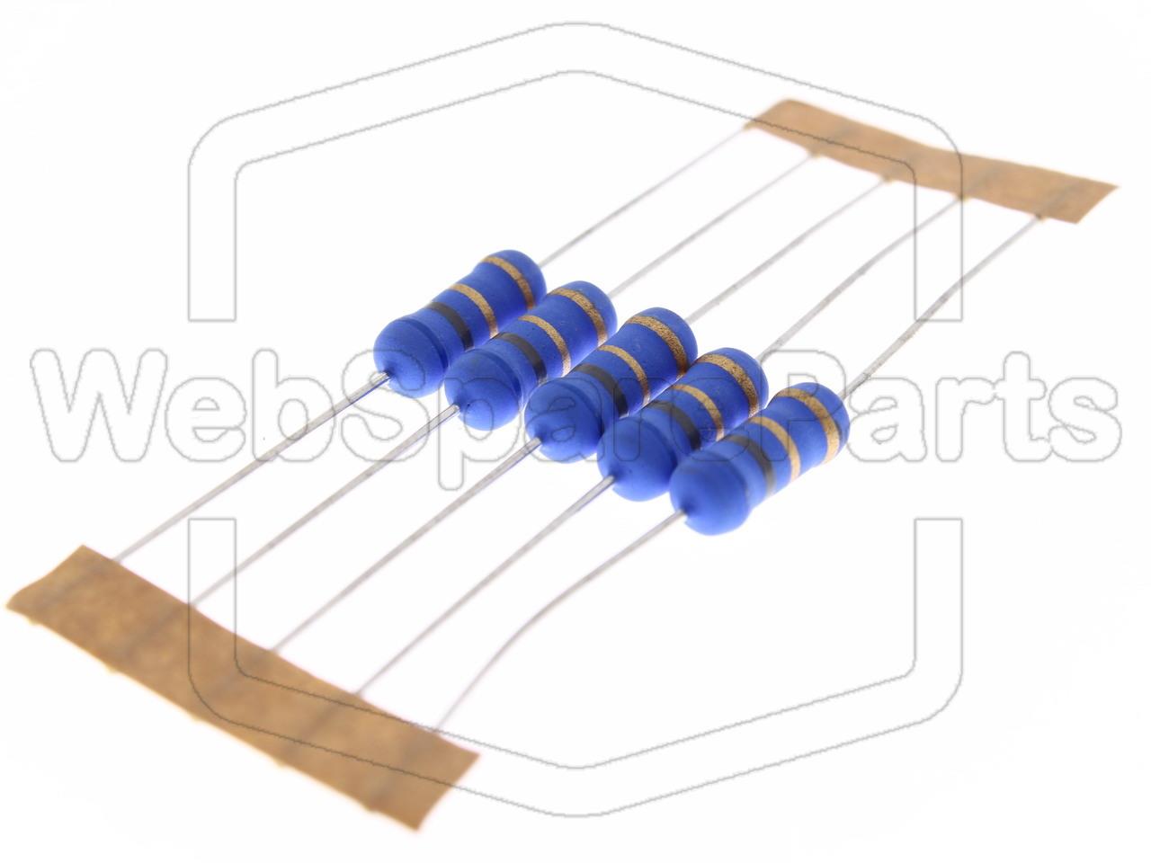 5x Metallic Film Resistance 6.8R 2W ±5% Ø5x12