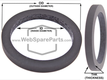 24.0 x 18.4 x 5.0 mm; Pneu roată intermediară OD = 24.0 mm ID = 18.4 mm THK = 5.0 mm