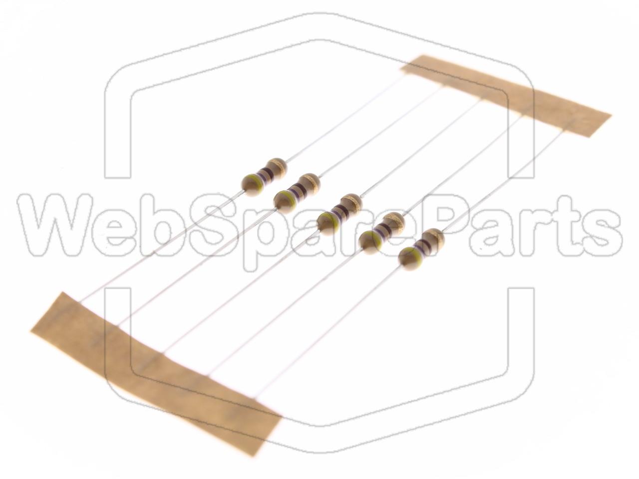 5x Carbon Film Resistance 470R 0.25W ±5% Ø2.5x6.8
