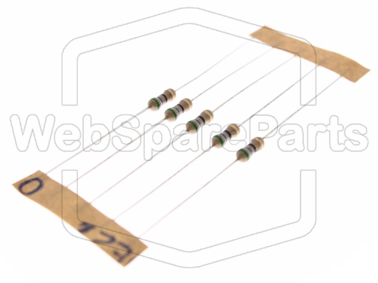5x Carbon Film Resistance 56R 0.25W ±5% Ø2.5x6.8