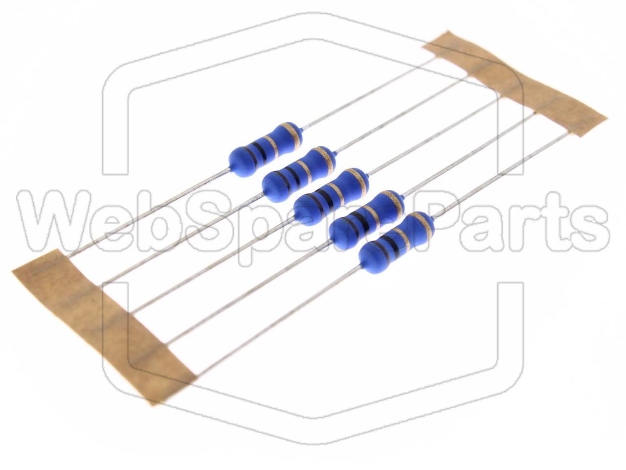 5x Metallic Film Resistance 1R 1W ±5% Ø4x10