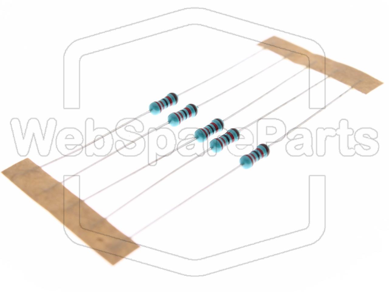 5x Metallic Film Resistance 22kR 0.6W ±1% Ø2.5x6.8