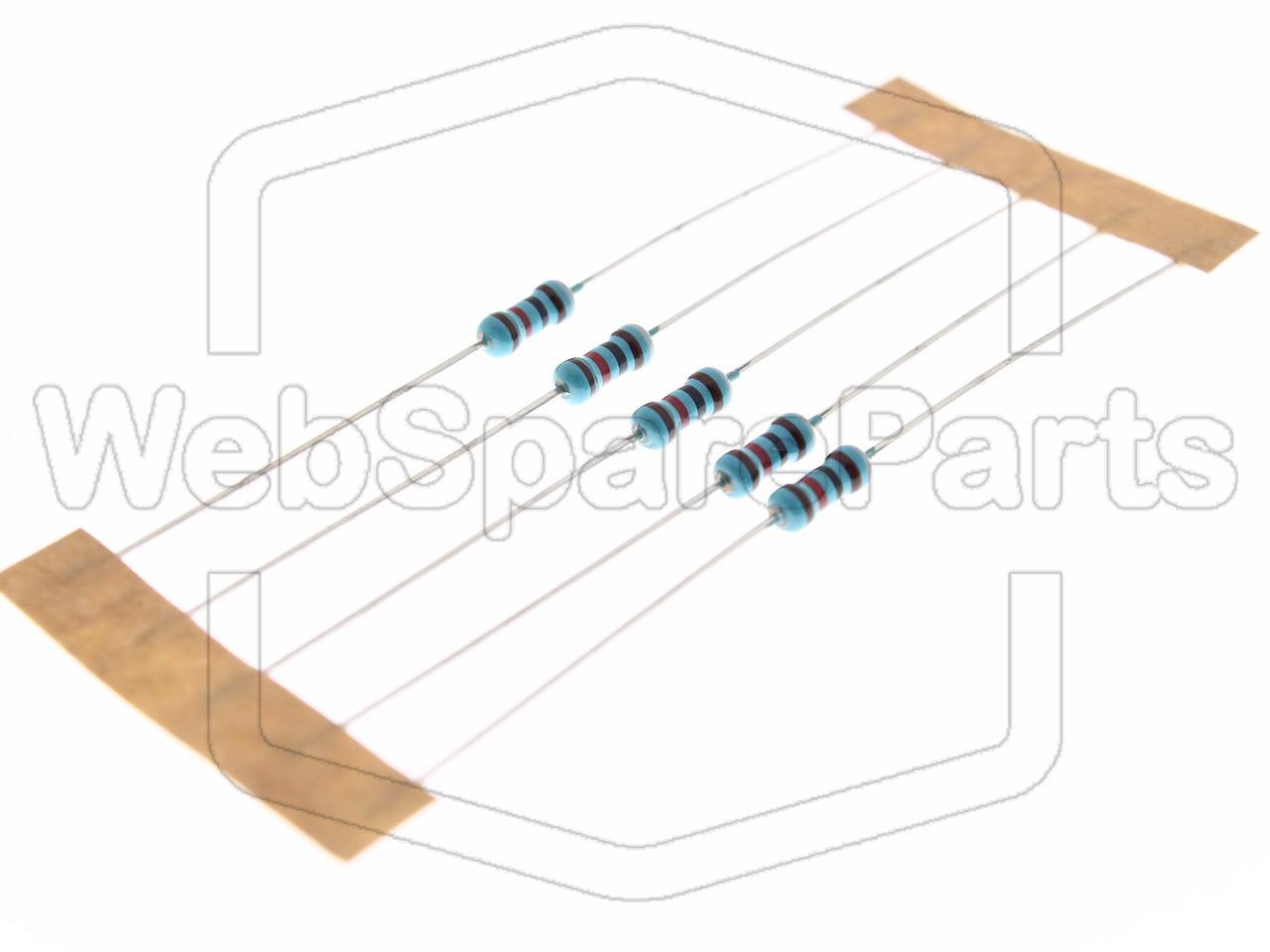 5x Metallic Film Resistance 91kR 0.6W ±1% Ø2.5x6.8