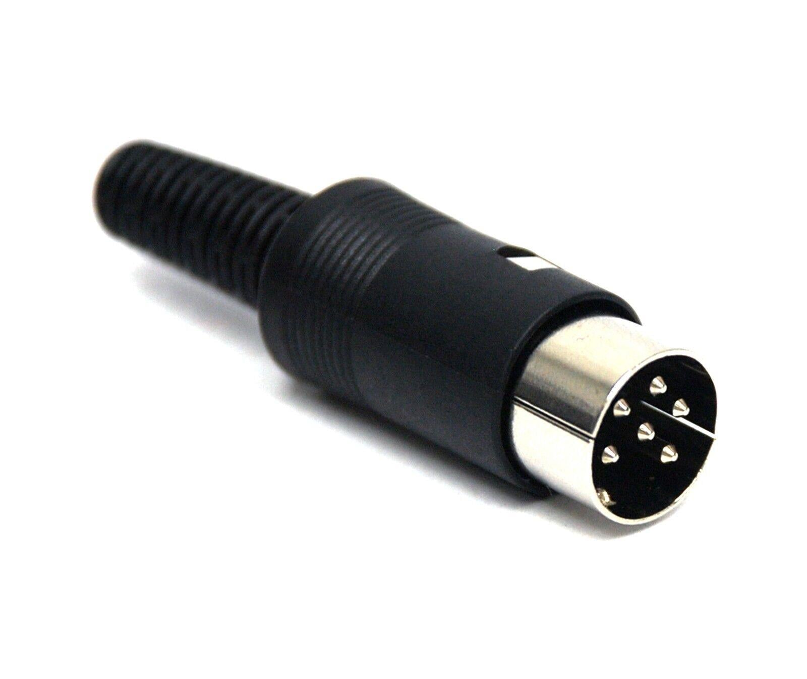 6-Pin DIN Male Plastic Plug for Cable