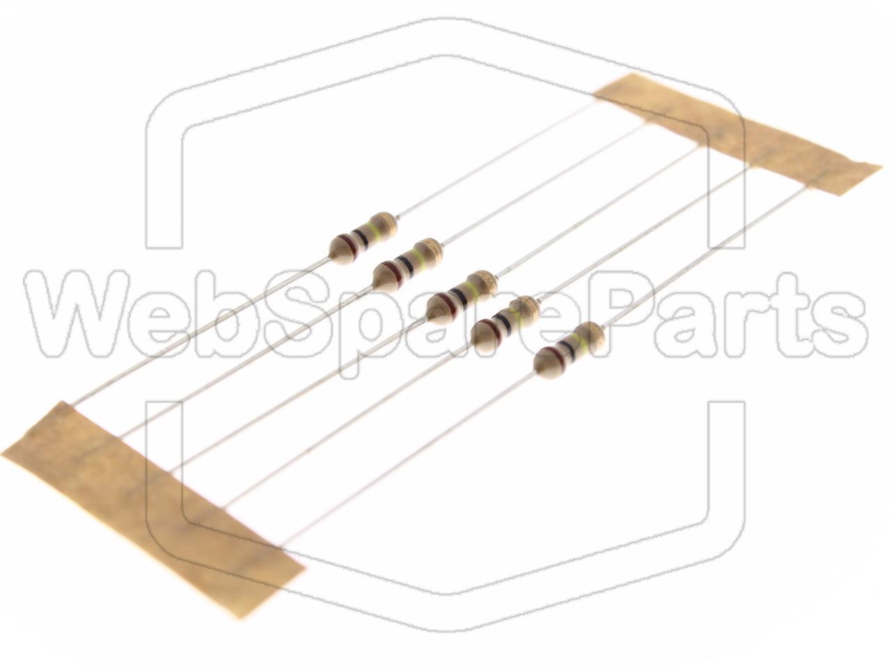 5x Carbon Film Resistance 100k 0.25W ±5% Ø2.4x6.3