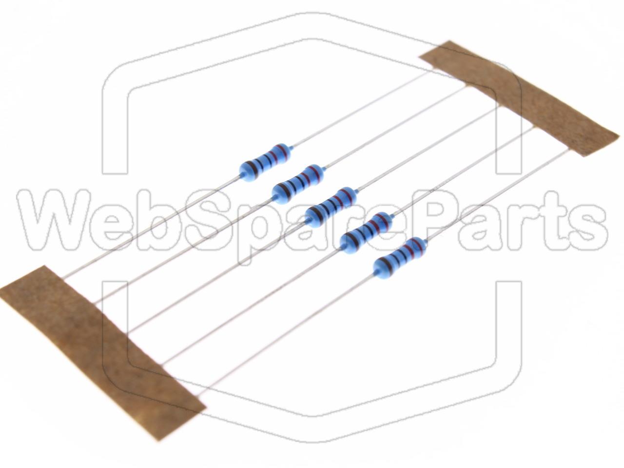 5x Metallic Film Resistance 220R 0.6W ±1% Ø2.5x6.5