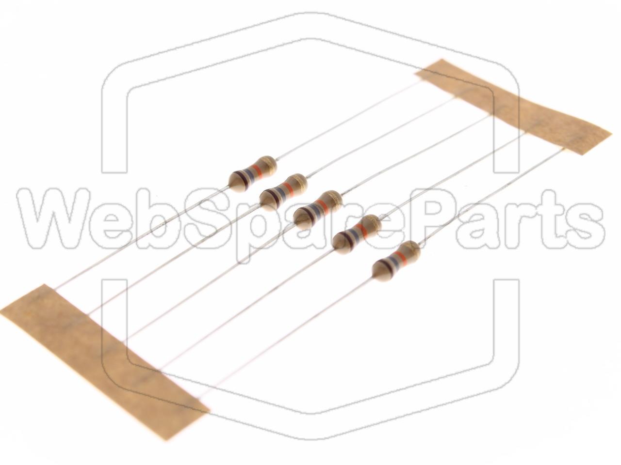 5x Carbon Film Resistance 18kR 0.25W ±5% Ø2.5x6.8