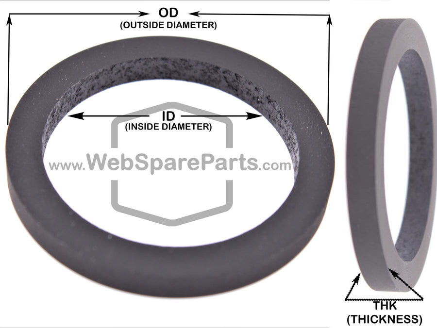 39.5 x 33.0 x 4.0 mm; Pneu roată intermediară OD = 39.4 mm ID = 33.0 mm THK = 4.0 mm